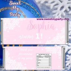 Winter Onederland candy bar wrappers,(6)